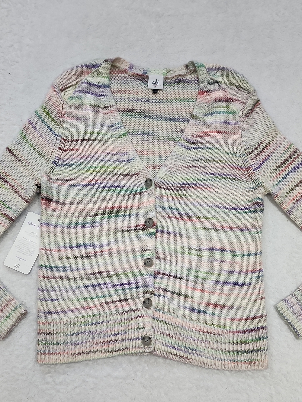 Cabi Long Sleeve V-Neck Cloud Cardigan Style #4277 In Grape Ice New With Tags